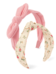 Lot de 2 bandeaux floraux pour filles