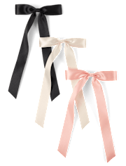 Lot de 3 barrettes à cheveux avec nœud pour fille