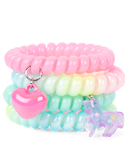 Girls Unicorn Coil Bracelet 4-Pack