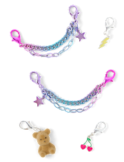 Girls Chain Link Shoelace Charm 5-Pack