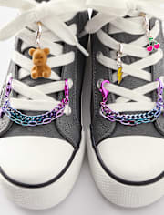 Girls Chain Link Shoelace Charm 5-Pack