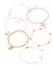 Girls Bow Friendship Bracelet 6-Pack