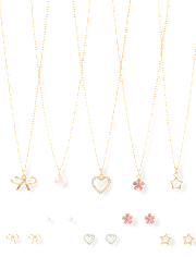 Girls Bow 10-Piece Jewelry Set