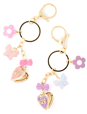 Lot de 2 porte-clés à breloques BFF pour filles