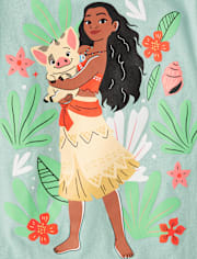 Girls Moana Flowers Graphic Tee
