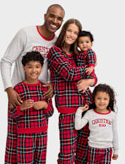 Adult Matching Family Tartan Plaid Microfleece Pajamas