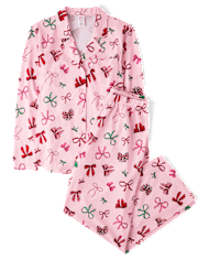 Pyjama de Noël pour femme avec nœud « Maman et moi »