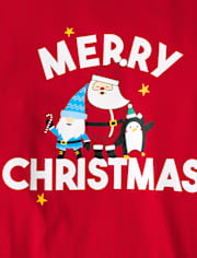 Adult Matching Family Merry Christmas Cotton And Microfleece Pajamas