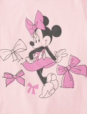Girls Minnie Mouse Bows Graphic Tee