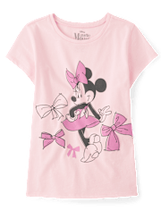 Girls Minnie Mouse Bows Graphic Tee