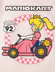 Girls Princess Peach Mario Kart Graphic Tee