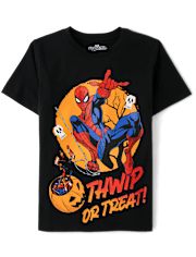 Boys Halloween Spiderman Graphic Tee