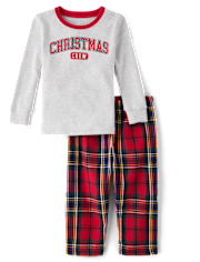 Pyjama de Noël familial assorti pour bébé et tout-petit, coupe ajustée, en coton et flanelle