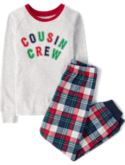 Kids Cousin Crew Snug Fit Cotton And Microfleece Pajamas