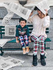 Pyjama bébé et enfant en bas âge, coupe ajustée, en coton et micropolaire