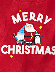 Toddler Matching Family Merry Christmas Cotton And Microfleece Pajamas