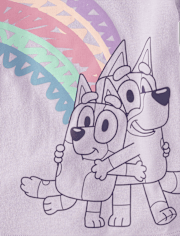 Toddler Girls Rainbow Bluey Graphic Tee