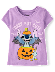 Toddler Girls Scary But Cute Stitch Graphic Tee