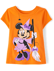 Toddler Girls Witch Minnie Graphic Tee