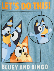 Toddler Boys Let's Do This Bluey And Bingo Graphic Tee