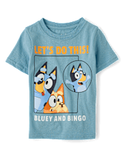 Toddler Boys Let's Do This Bluey And Bingo Graphic Tee