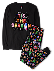 Adult Matching Family Glow Tis The Season Cotton Pajamas
