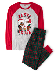 Adult Matching Family Santa Squad Cotton Pajamas