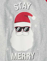 Pyjama assorti en coton pour adultes, motif famille « Glow Stay Merry »