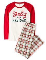 Adult Matching Family Feliz Navidad Cotton Pajamas