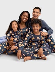 Kids Matching Family Gingerbread Snug Fit Cotton Pajamas