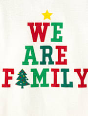 Kids Matching Family We Are Family Snug Fit Cotton Pajamas