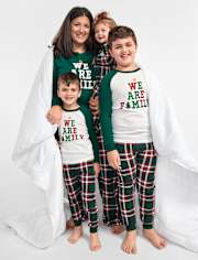 Kids Matching Family We Are Family Snug Fit Cotton Pajamas