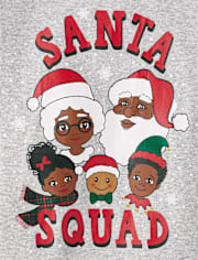 Kids Matching Family Santa Squad Snug Fit Cotton Pajamas