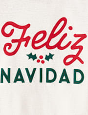 Kids Matching Family Feliz Navidad Snug Fit Cotton Pajamas
