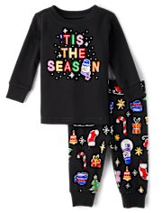 Baby And Toddler Matching Family Glow Tis The Season Snug Fit Cotton Pajamas