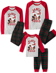 Baby And Toddler Matching Family Santa Squad Snug Fit Cotton Pajamas