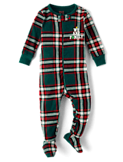 Baby And Toddler Matching Family We Are Family Snug Fit Cotton Footed One Piece Pajamas