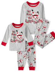 Kids Glow Santa Dancing Snug Fit Cotton Pajamas
