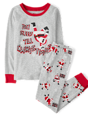 Pyjama ajusté en coton pour enfants avec Père Noël dansant et lumineux