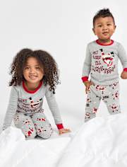 Baby And Toddler Glow Santa Dancing Snug Fit Cotton Pajamas
