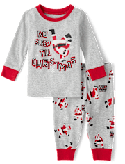Baby And Toddler Glow Santa Dancing Snug Fit Cotton Pajamas