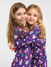 Girls Glow Nutcracker Ballerina Snug Fit Cotton Pajamas