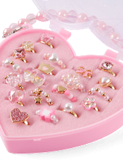 Girls Floral Ring 20-Pack