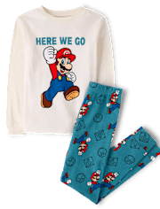 Boys Super Marioâ¢ Snug Fit Cotton Pajamas