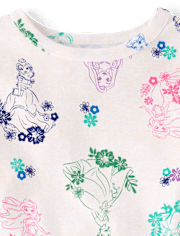 Girls Disney™ Princess Floral Snug Fit Cotton Pajamas