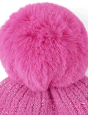Bonnet à pompon Shimmer Icon pour filles
