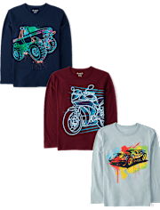Boys Vehicles Graphic Tee 3-Pack