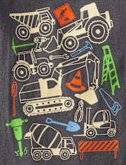 Baby And Toddler Boys Construction Vehicles Graphic Tee