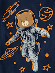Baby And Toddler Boys Bear Astronaut Graphic Tee
