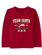 Baby And Toddler Matching Family Team Santa Graphic Tee